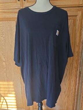 XXXL Carhartt Navy Short-Sleeve Pocket Tee Navy Blue